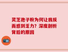 灵芝孢子粉为何让我反而感到乏力？深度剖析背后的原因