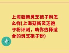 上海菇新灵芝孢子粉怎么样(上海菇新灵芝孢子粉评测，助你选择适合的灵芝孢子粉)