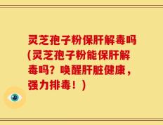 灵芝孢子粉保肝解毒吗(灵芝孢子粉能保肝解毒吗？唤醒肝脏健康，强力排毒！)