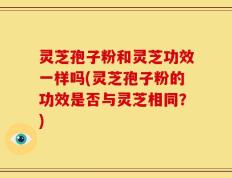 灵芝孢子粉和灵芝功效一样吗(灵芝孢子粉的功效是否与灵芝相同？)