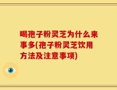 喝孢子粉灵芝为什么来事多(孢子粉灵芝饮用方法及注意事项)