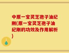 中原一宝灵芝孢子油纪刚(原一宝灵芝孢子油纪刚的功效及作用解析)