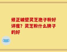 修正破壁灵芝孢子粉好评度？灵芝粉什么牌子的好