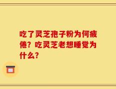 吃了灵芝孢子粉为何疲倦？吃灵芝老想睡觉为什么？