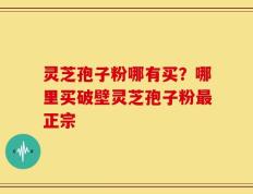 灵芝孢子粉哪有买？哪里买破壁灵芝孢子粉最正宗
