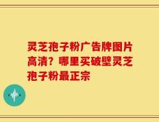 灵芝孢子粉广告牌图片高清？哪里买破壁灵芝孢子粉最正宗