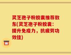 灵芝孢子粉胶囊推荐敖东(灵芝孢子粉胶囊：提升免疫力，抗疲劳功效佳)