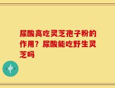 尿酸高吃灵芝孢子粉的作用？尿酸能吃野生灵芝吗