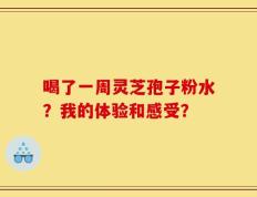 喝了一周灵芝孢子粉水？我的体验和感受？