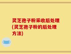 灵芝孢子粉采收后处理(灵芝孢子粉的后处理方法)