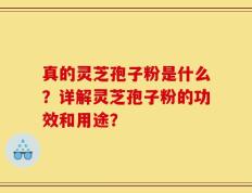 真的灵芝孢子粉是什么？详解灵芝孢子粉的功效和用途？