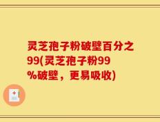 灵芝孢子粉破壁百分之99(灵芝孢子粉99%破壁，更易吸收)