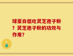 球蛋白低吃灵芝孢子粉？灵芝孢子粉的功效与作用？