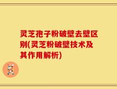 灵芝孢子粉破壁去壁区别(灵芝粉破壁技术及其作用解析)