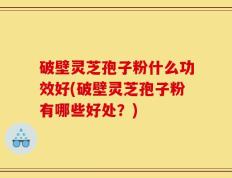 破壁灵芝孢子粉什么功效好(破壁灵芝孢子粉有哪些好处？)