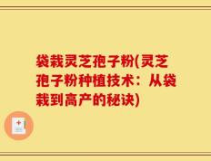 袋栽灵芝孢子粉(灵芝孢子粉种植技术：从袋栽到高产的秘诀)