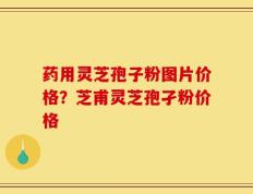药用灵芝孢子粉图片价格？芝甫灵芝孢孑粉价格