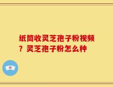 纸筒收灵芝孢子粉视频？灵芝孢子粉怎么种