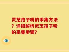 灵芝孢子粉的采集方法？详细解析灵芝孢子粉的采集步骤？