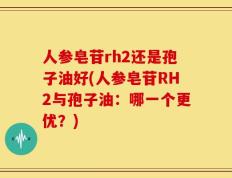 人参皂苷rh2还是孢子油好(人参皂苷RH2与孢子油：哪一个更优？)