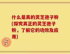 什么是真的灵芝孢子粉(探究真正的灵芝孢子粉，了解它的功效及应用)