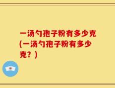 一汤勺孢子粉有多少克(一汤勺孢子粉有多少克？)