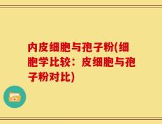 内皮细胞与孢子粉(细胞学比较：皮细胞与孢子粉对比)