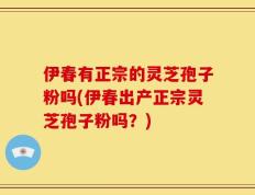 伊春有正宗的灵芝孢子粉吗(伊春出产正宗灵芝孢子粉吗？)