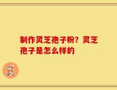 制作灵芝孢子粉？灵芝孢子是怎么样的