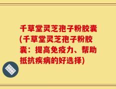 千草堂灵芝孢子粉胶囊(千草堂灵芝孢子粉胶囊：提高免疫力、帮助抵抗疾病的好选择)