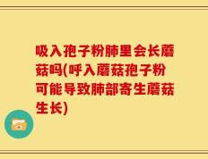 吸入孢子粉肺里会长蘑菇吗(呼入蘑菇孢子粉可能导致肺部寄生蘑菇生长)