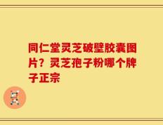 同仁堂灵芝破壁胶囊图片？灵芝孢子粉哪个牌子正宗