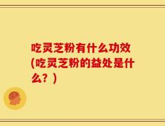 吃灵芝粉有什么功效 (吃灵芝粉的益处是什么？)