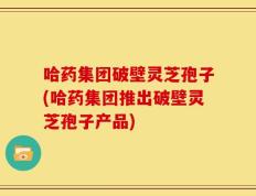 哈药集团破壁灵芝孢子(哈药集团推出破壁灵芝孢子产品)
