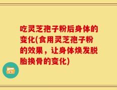 吃灵芝孢子粉后身体的变化(食用灵芝孢子粉的效果，让身体焕发脱胎换骨的变化)