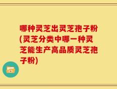 哪种灵芝出灵芝孢子粉(灵芝分类中哪一种灵芝能生产高品质灵芝孢子粉)