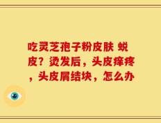 吃灵芝孢子粉皮肤 蜕皮？烫发后，头皮痒疼，头皮屑结块，怎么办