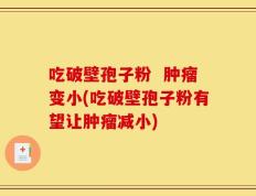 吃破壁孢子粉  肿瘤变小(吃破壁孢子粉有望让肿瘤减小)