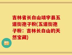 吉林省长白山靖宇县五道街孢子粉(五道街孢子粉：吉林长白山的天然宝藏)