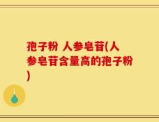 孢子粉 人参皂苷(人参皂苷含量高的孢子粉)