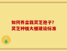 如何养盆栽灵芝孢子？灵芝种植大棚建设标准