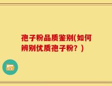 孢子粉品质鉴别(如何辨别优质孢子粉？)