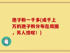 孢子粉一千多(成千上万的孢子粉分布在周围，另人惊叹！)