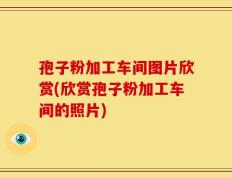 孢子粉加工车间图片欣赏(欣赏孢子粉加工车间的照片)