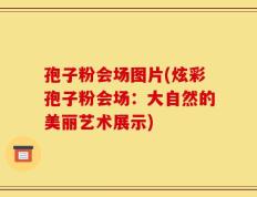 孢子粉会场图片(炫彩孢子粉会场：大自然的美丽艺术展示)