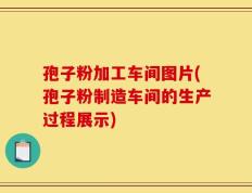 孢子粉加工车间图片(孢子粉制造车间的生产过程展示)