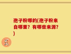 孢子粉哪的(孢子粉来自哪里？有哪些来源？)