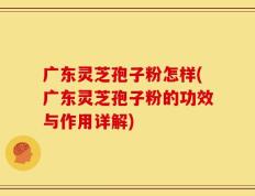 广东灵芝孢子粉怎样(广东灵芝孢子粉的功效与作用详解)
