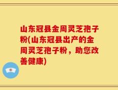 山东冠县金周灵芝孢子粉(山东冠县出产的金周灵芝孢子粉，助您改善健康)