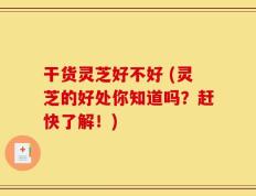 干货灵芝好不好 (灵芝的好处你知道吗？赶快了解！)